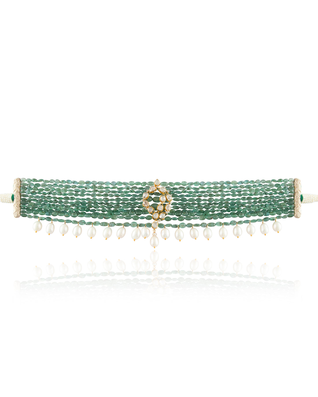 Rubina Polki And Diamond Bead Choker