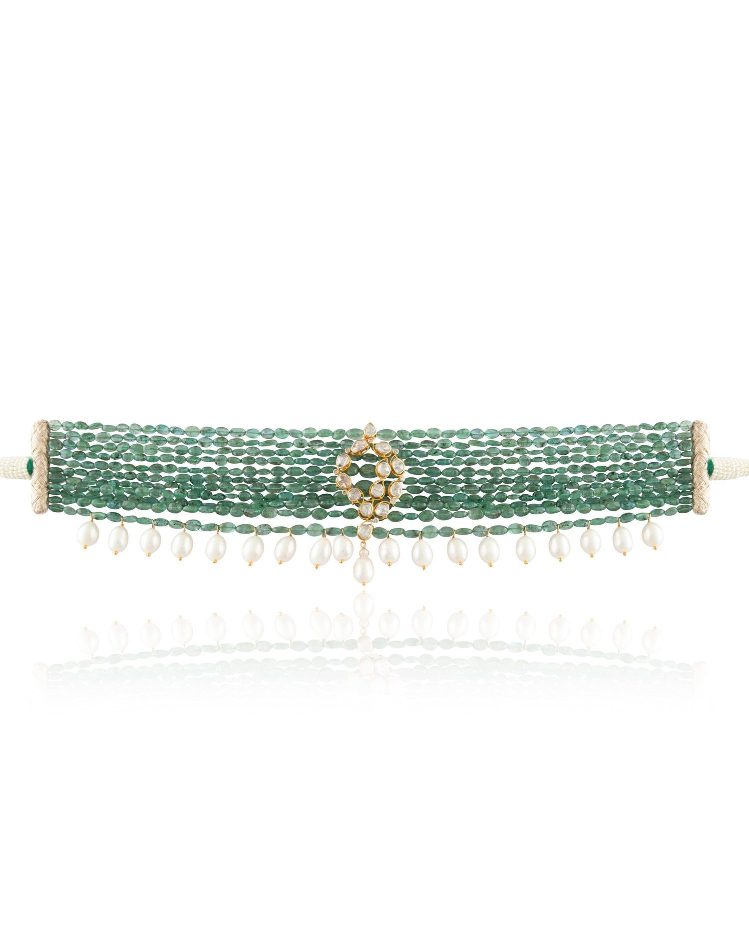 Rubina Polki And Diamond Bead Choker
