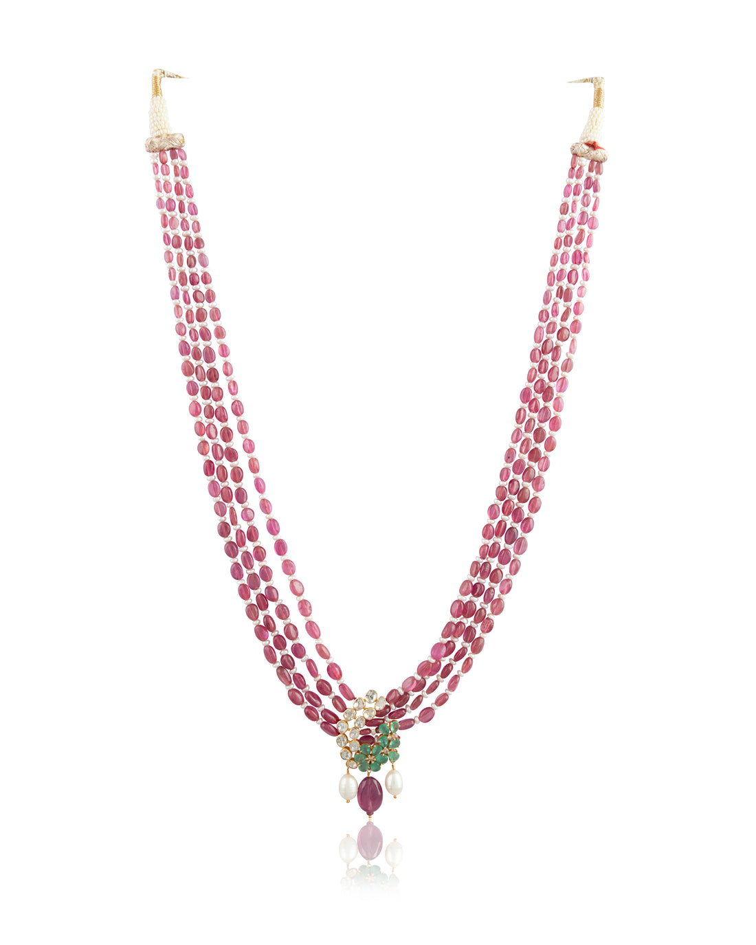 Kaashi Polki And Diamond Bead Pendant