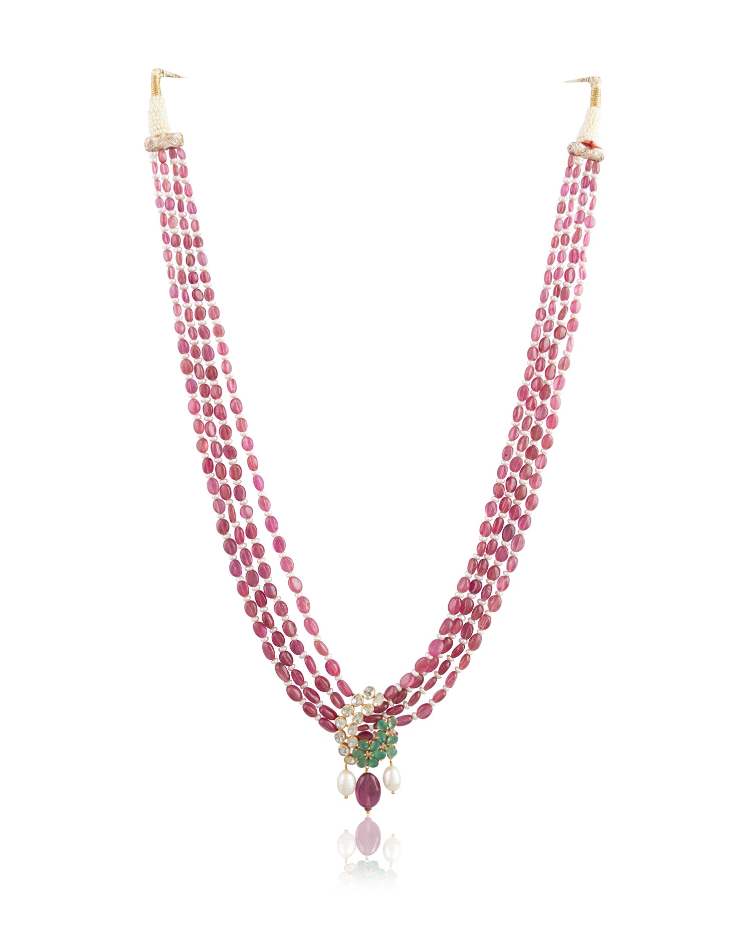 Kaashi Polki And Diamond Bead Pendant