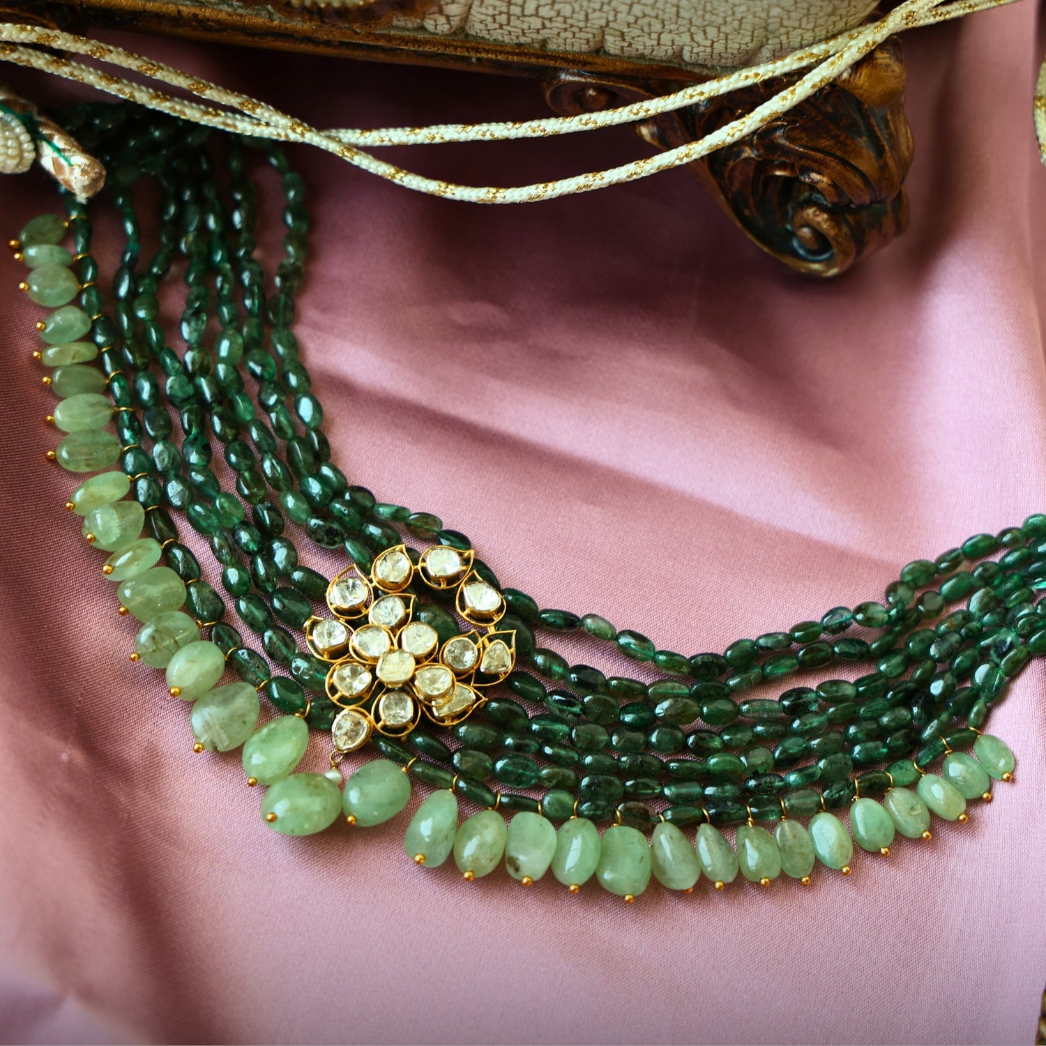 Mansha Polki Bead Choker