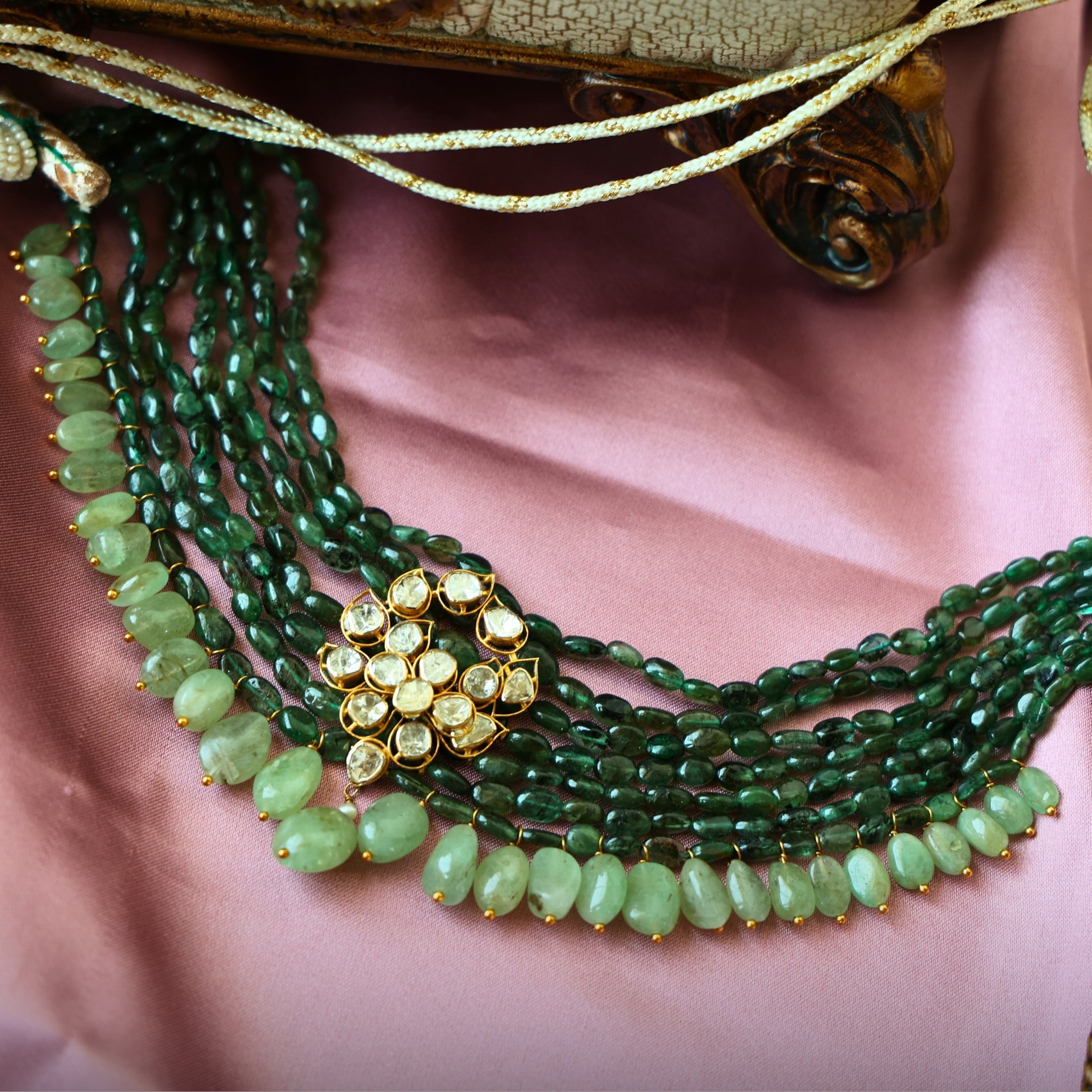 Mansha Polki Bead Choker