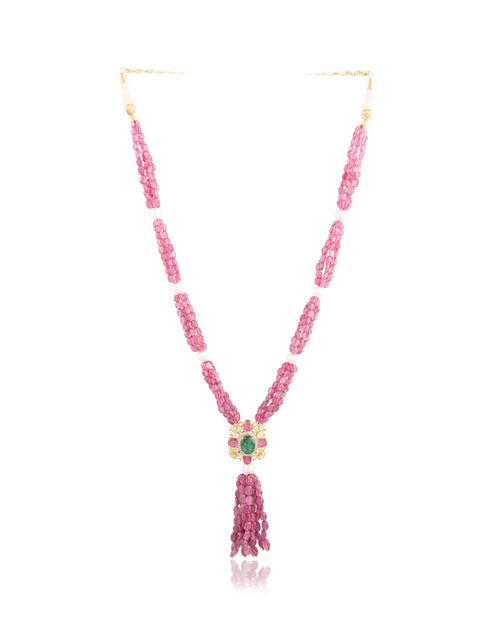 Maddie Polki And Diamond Bead Pendant