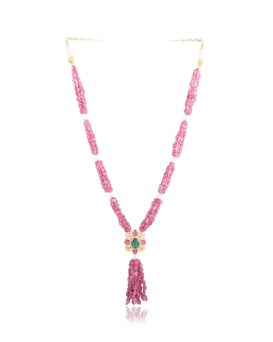 Maddie Polki And Diamond Bead Pendant