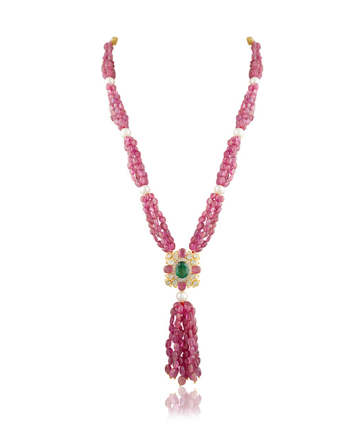Maddie Polki And Diamond Bead Pendant