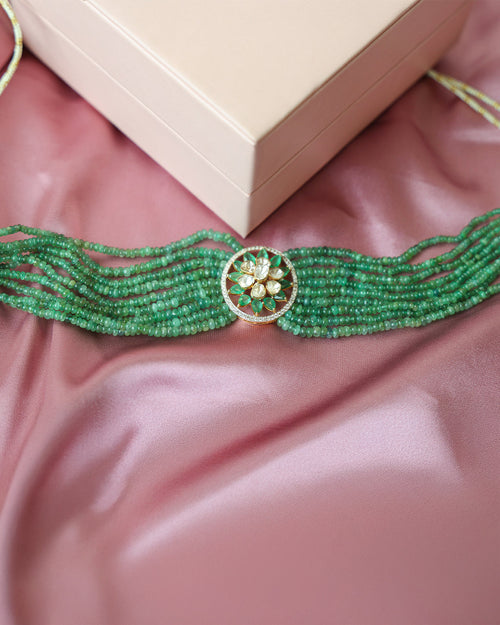 Danica Polki And Diamond Bead Choker