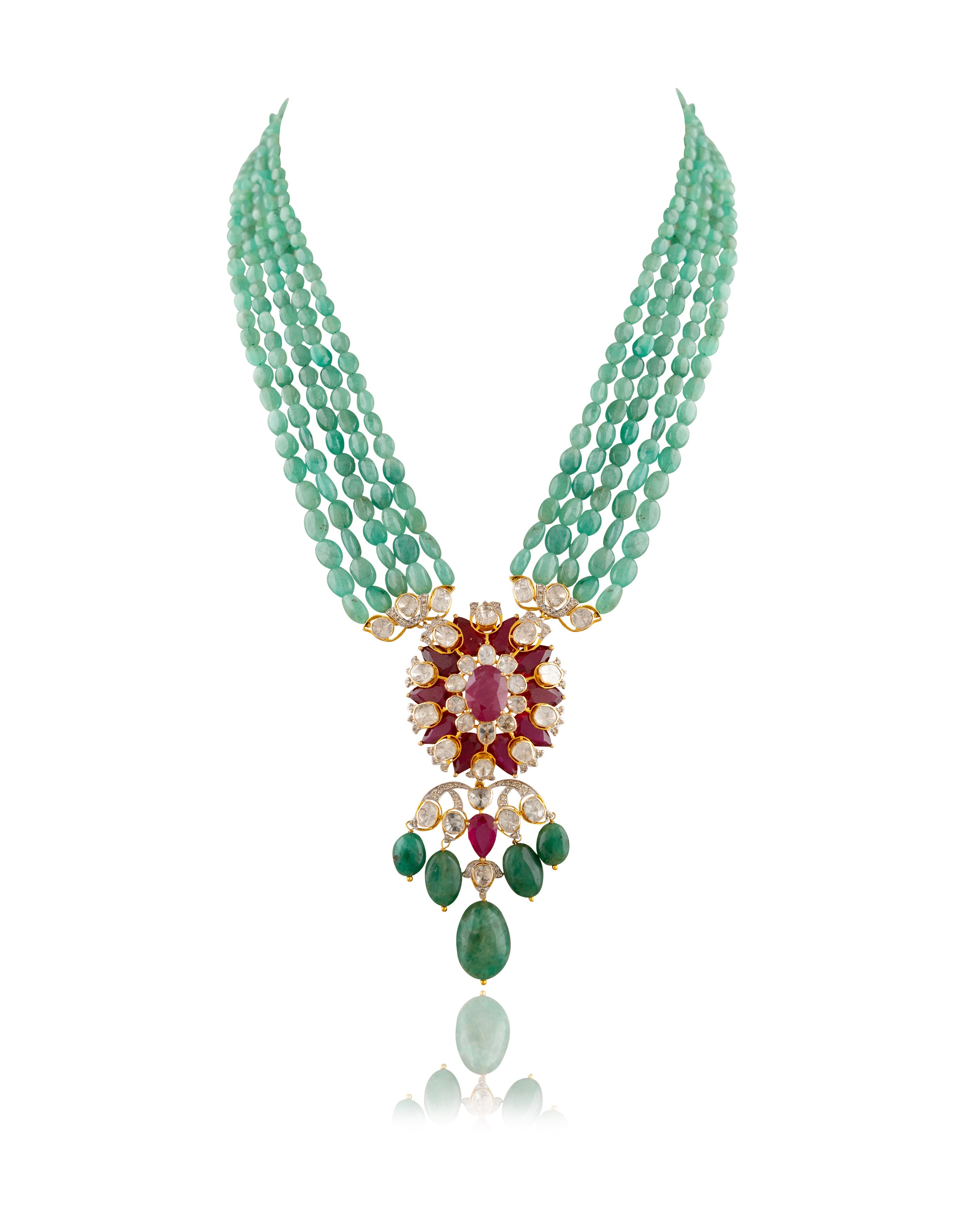 Riva Polki And Diamond Bead Pendant - NO ORDERS