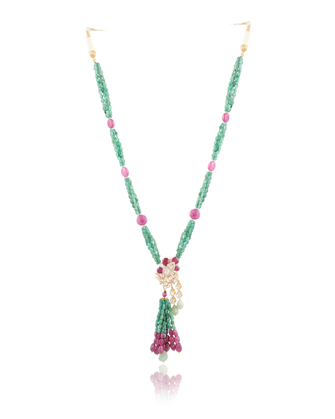 Laiba Polki And Diamond Bead Pendant