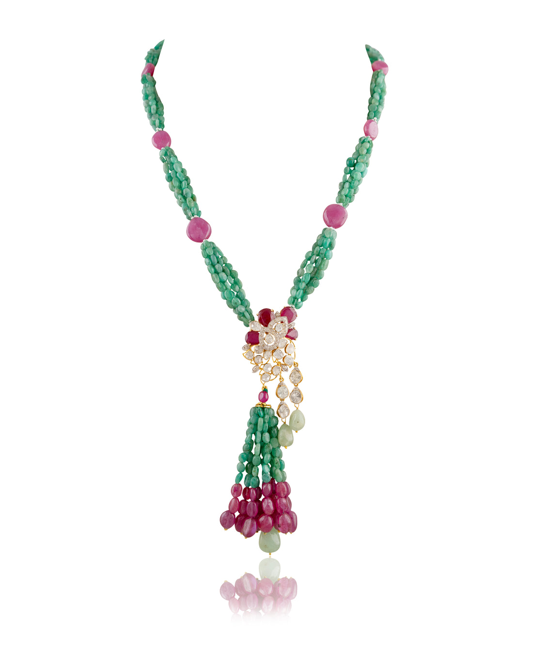 Laiba Polki And Diamond Bead Pendant