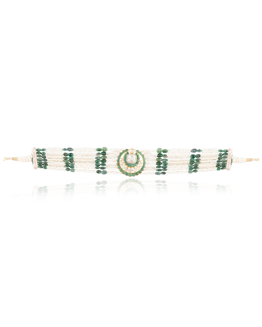 Rishika Polki And Diamond Bead Choker