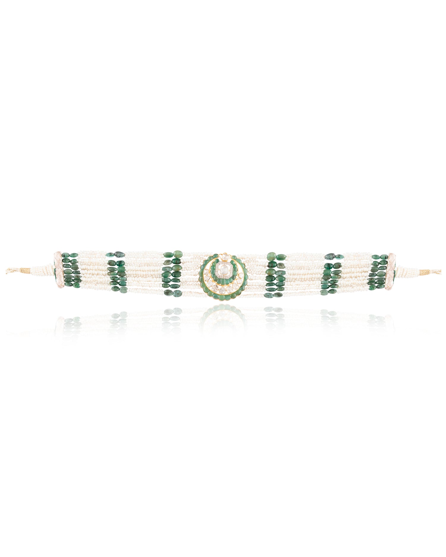 Rishika Polki And Diamond Bead Choker