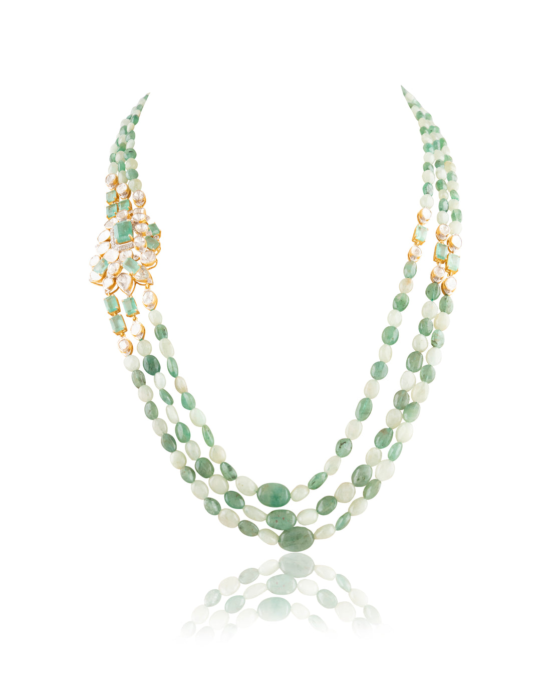 Mudita Polki And Diamond Bead Pendant