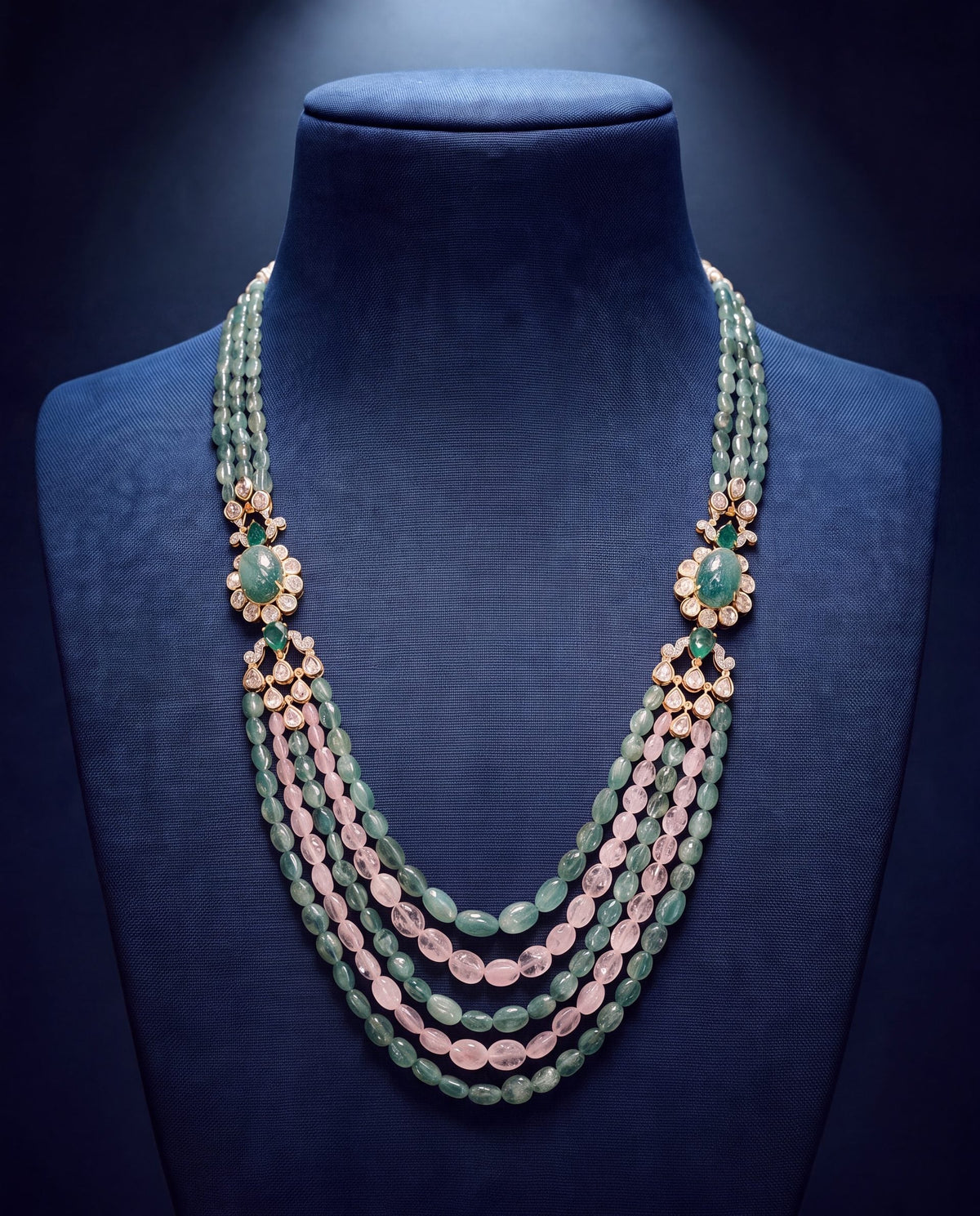 Leevina Polki And Diamond Bead Pendant