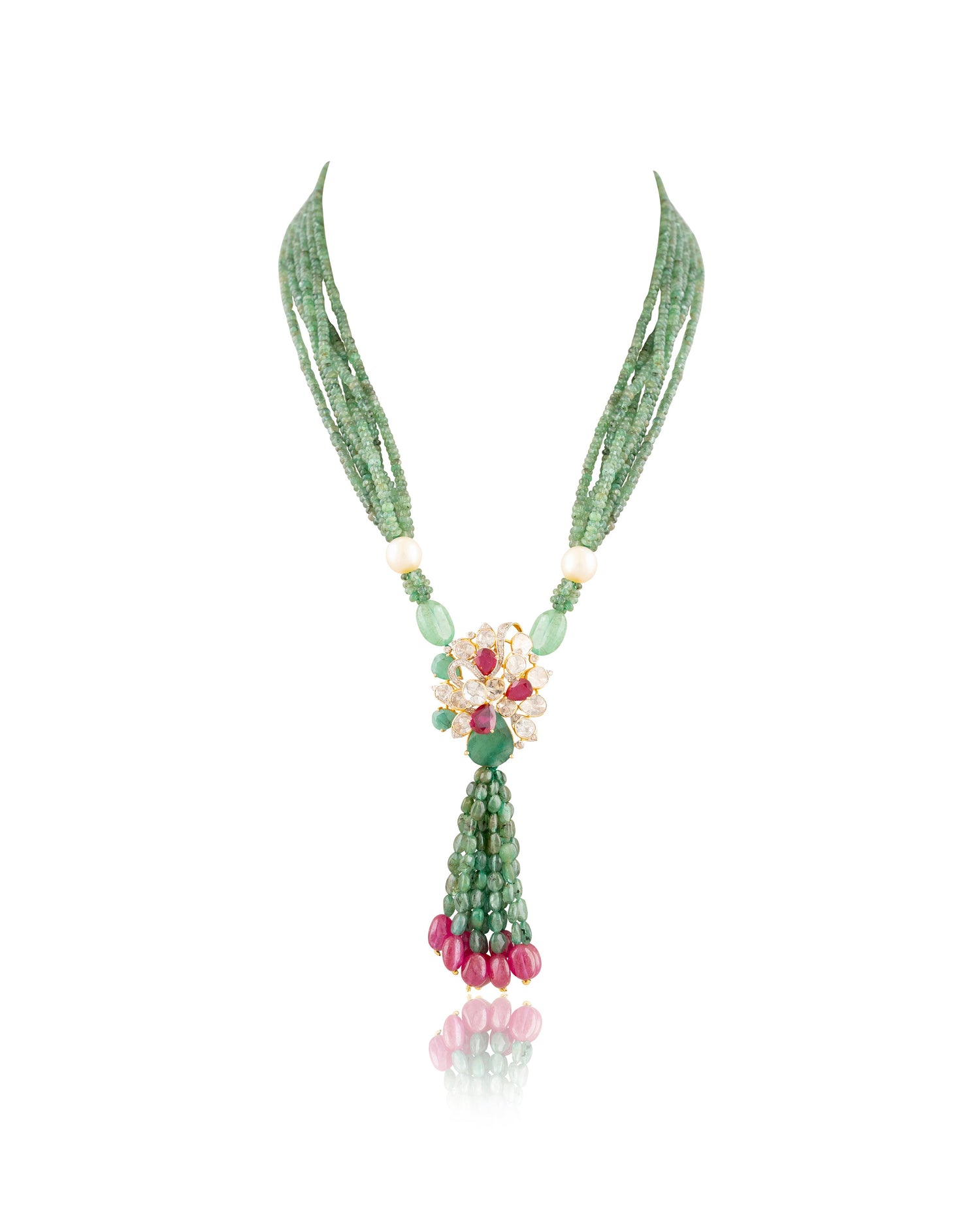 Ritika Polki And Diamond Bead Pendant