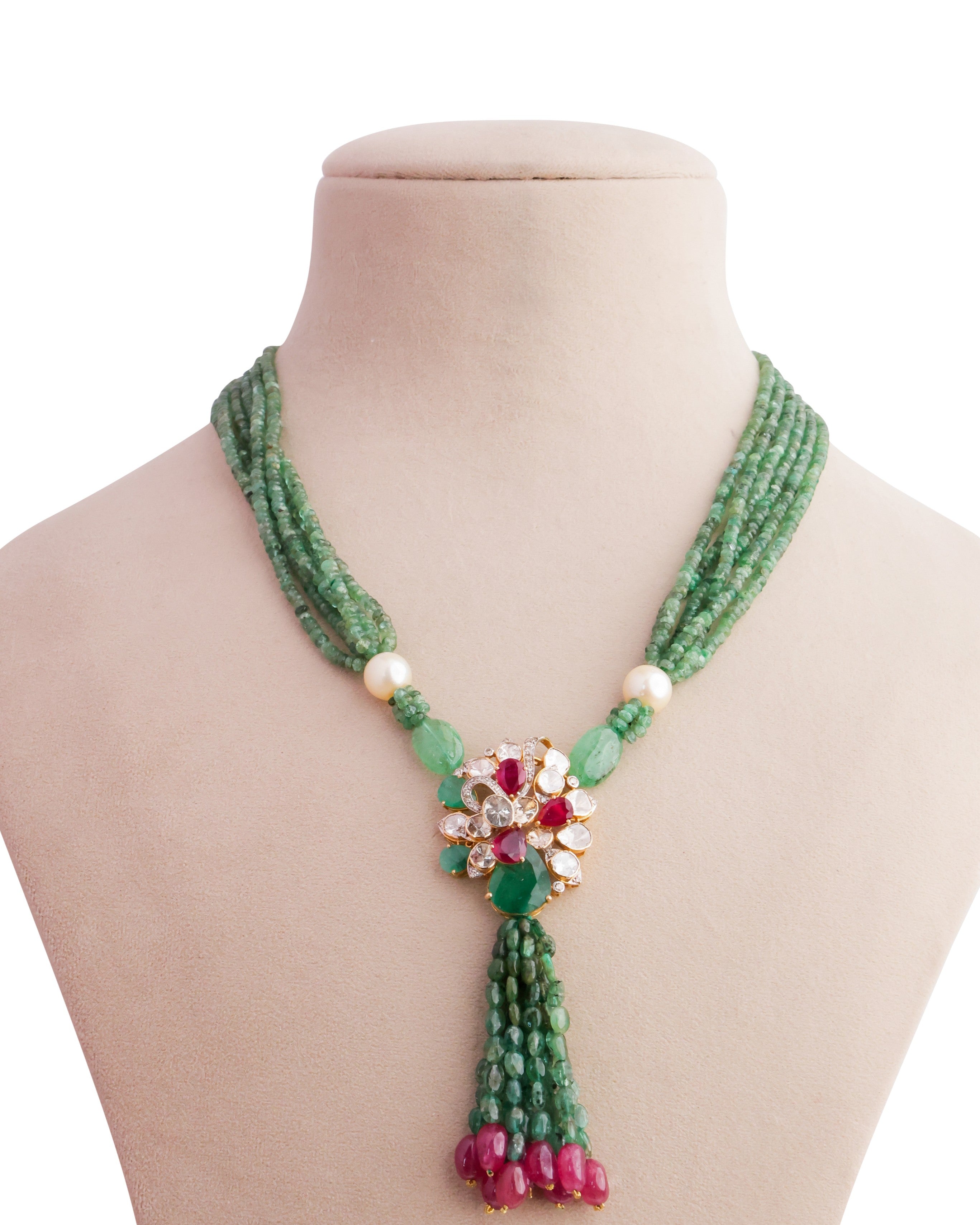 Ritika Polki And Diamond Bead Pendant