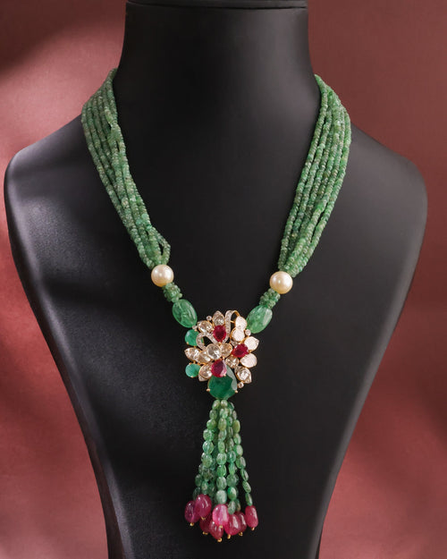 Ritika Polki And Diamond Bead Pendant