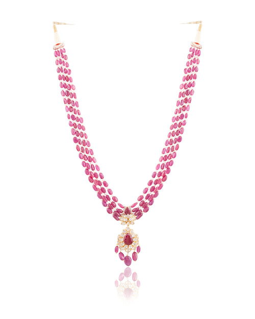Celia Polki And Diamond Bead Pendant