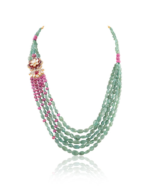 Liyaan Polki And Diamond Bead Pendant