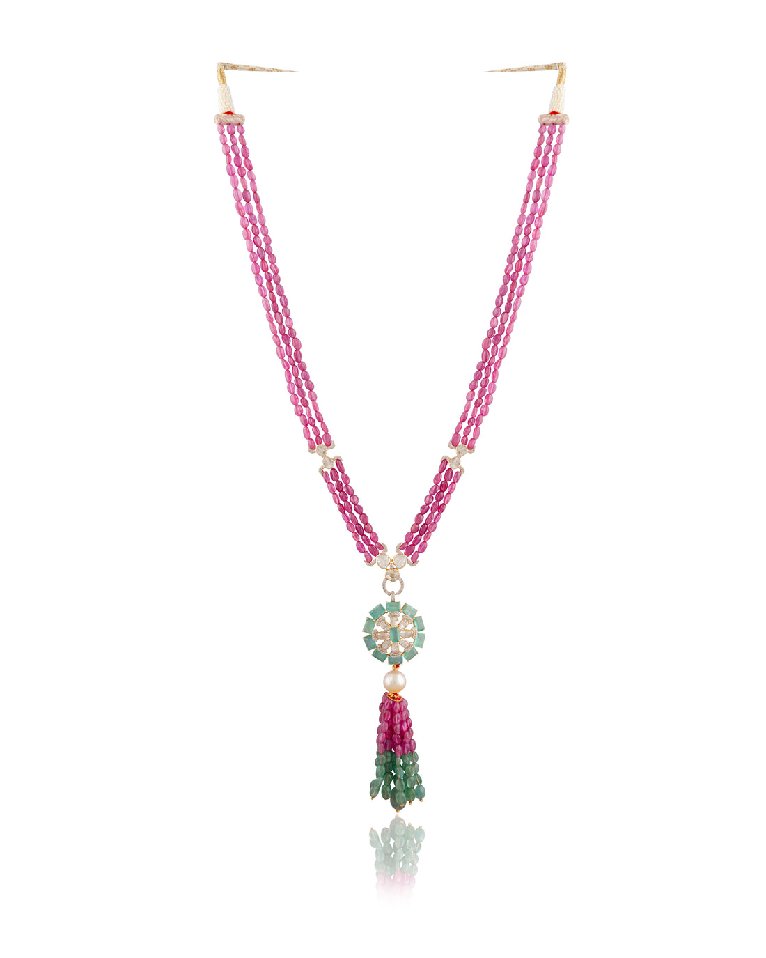 Liv Polki And Diamond Bead Pendant