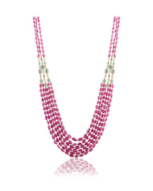 Manyata Polki And Diamond Bead Pendant