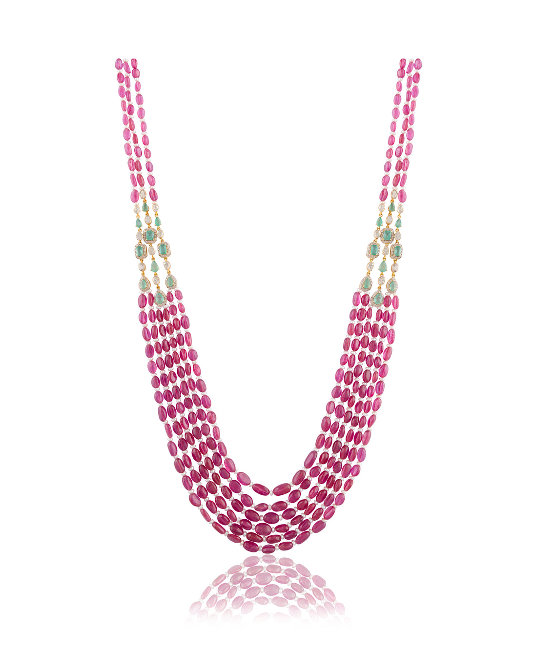 Manyata Polki And Diamond Bead Pendant