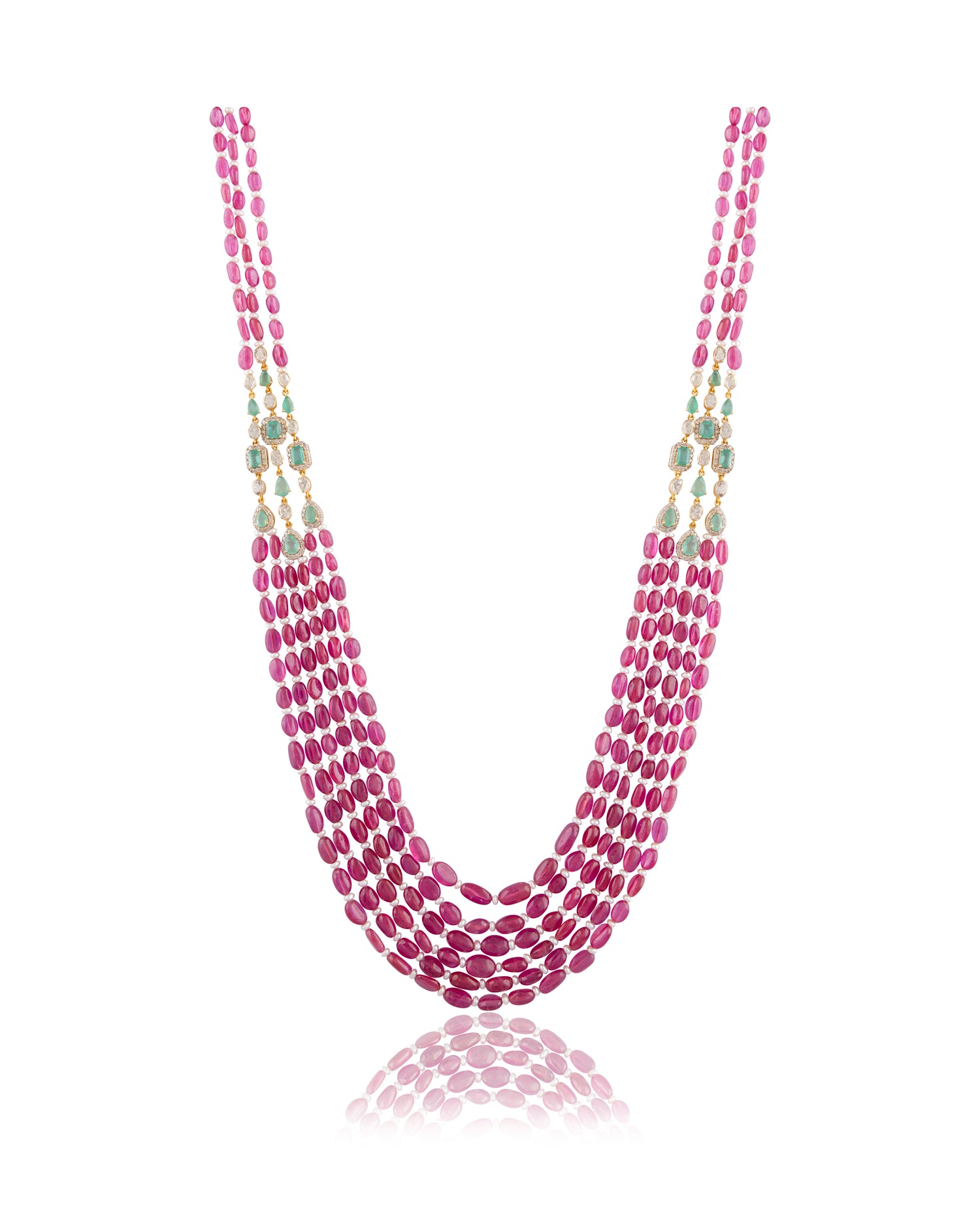 Manyata Polki And Diamond Bead Pendant