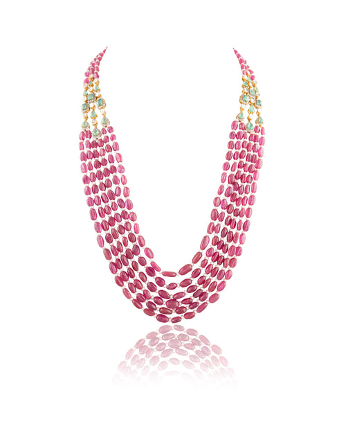 Manyata Polki And Diamond Bead Pendant