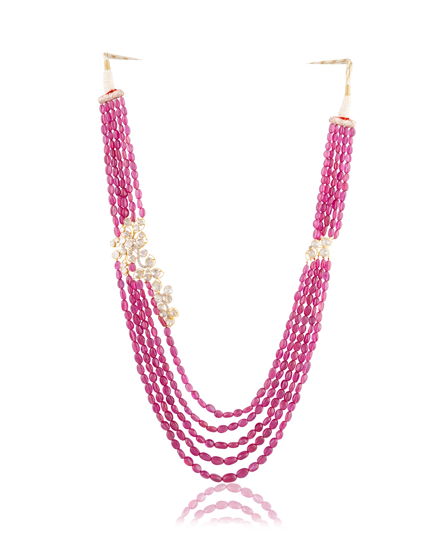 Jane Polki And Diamond Bead Pendant