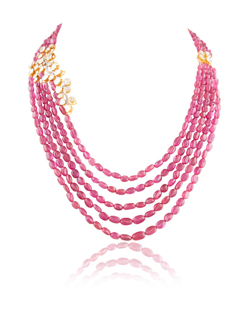 Jane Polki And Diamond Bead Pendant