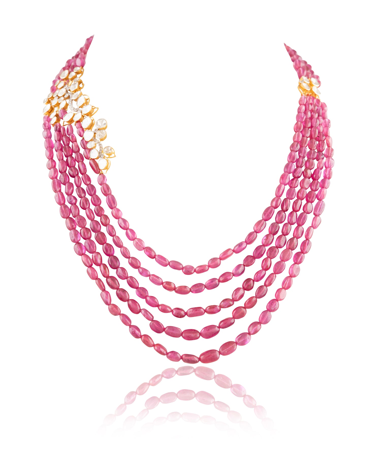 Jane Polki And Diamond Bead Pendant