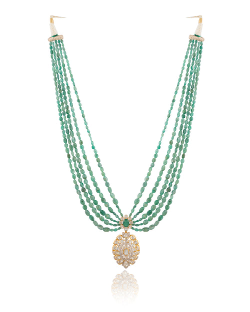 Swati Polki And Diamond Bead Pendant