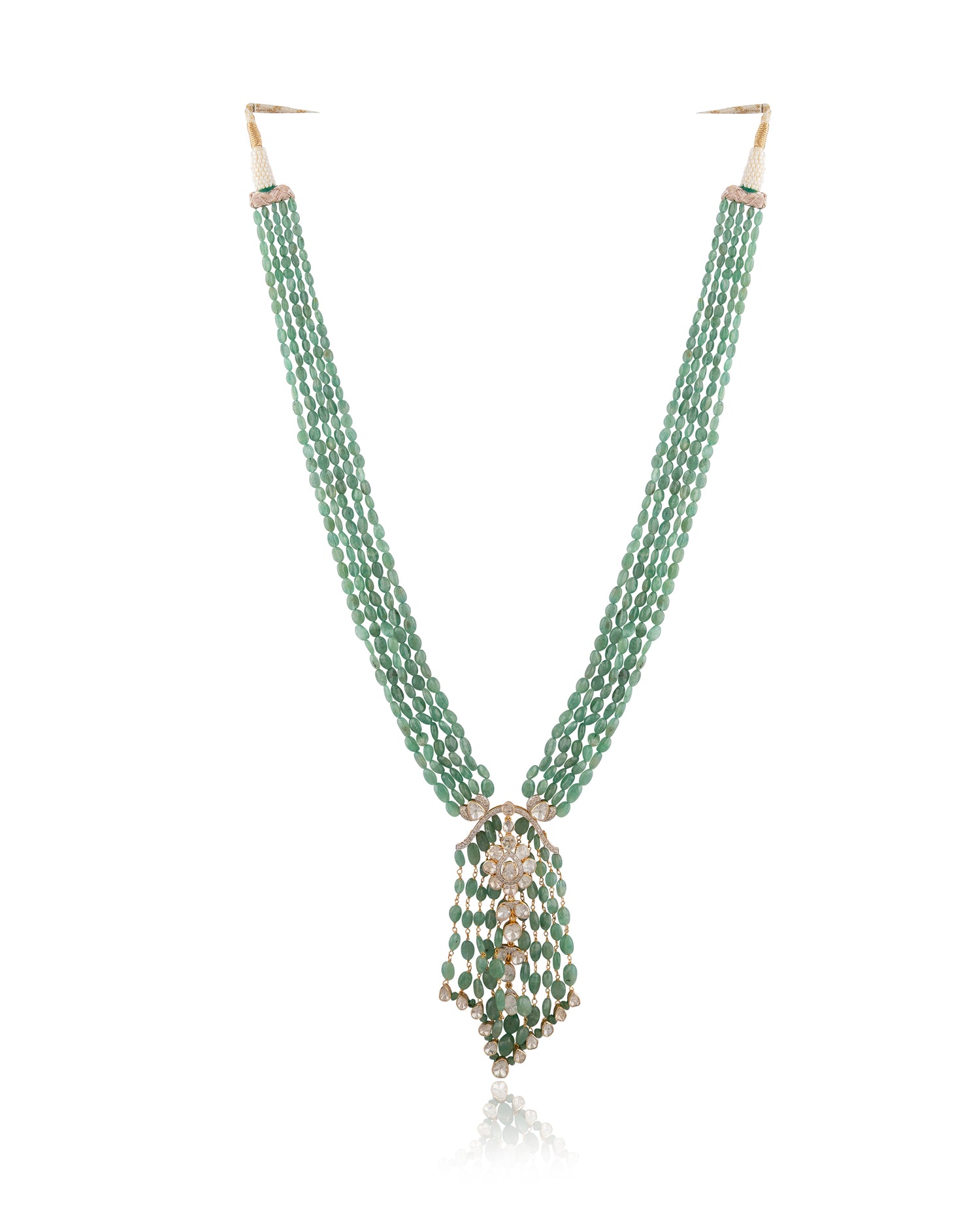 Teena Polki And Diamond Bead Pendant