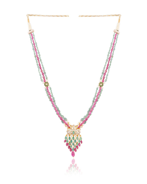 Faiza Polki And Diamond Bead Pendant - NO ORDERS