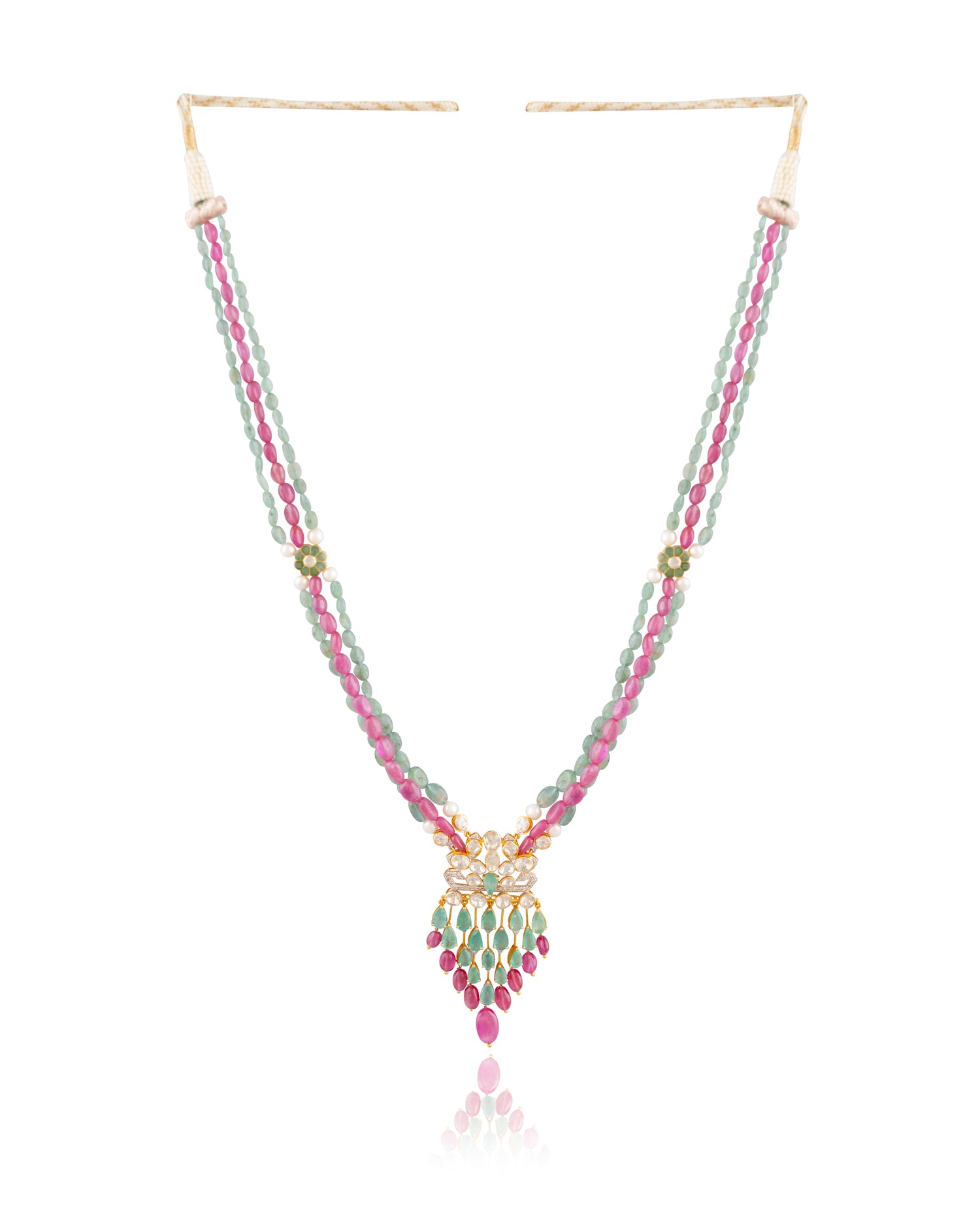 Faiza Polki And Diamond Bead Pendant - NO ORDERS