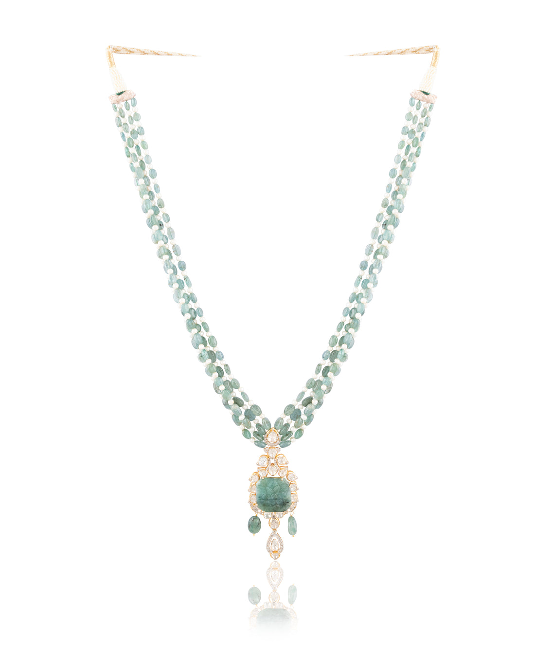 Siena Polki And Diamond Bead Pendant