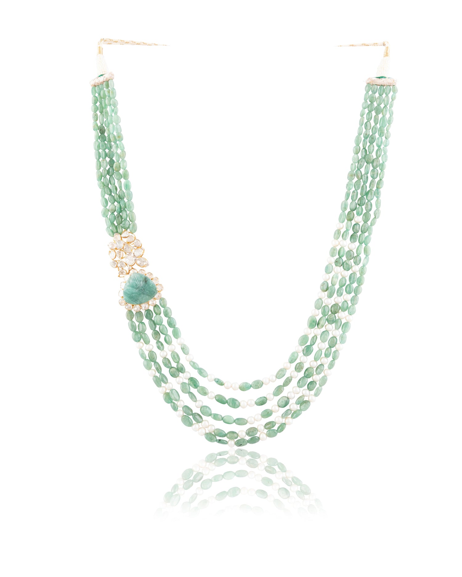 Ruha Polki And Diamond Bead Pendant