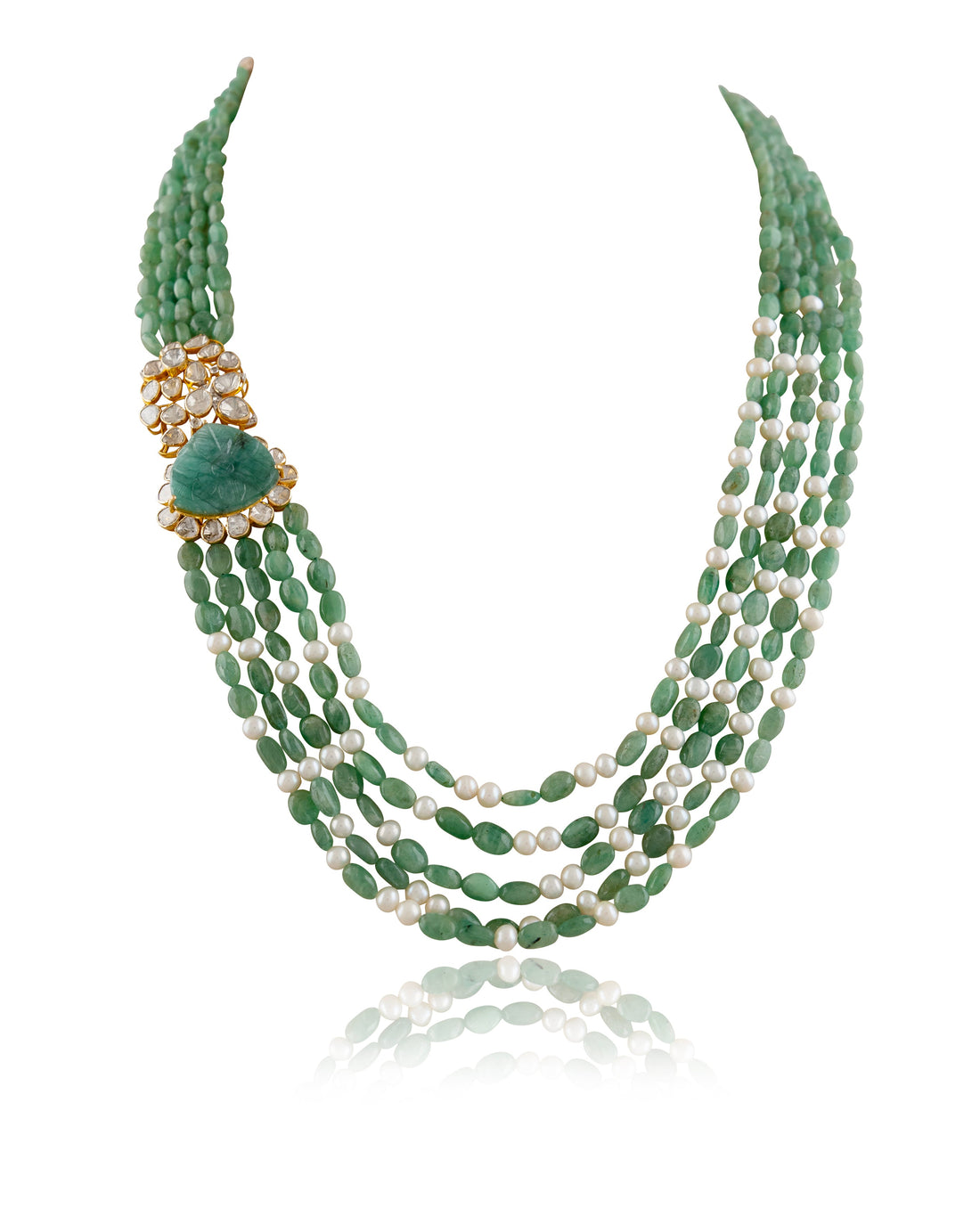 Ruha Polki And Diamond Bead Pendant