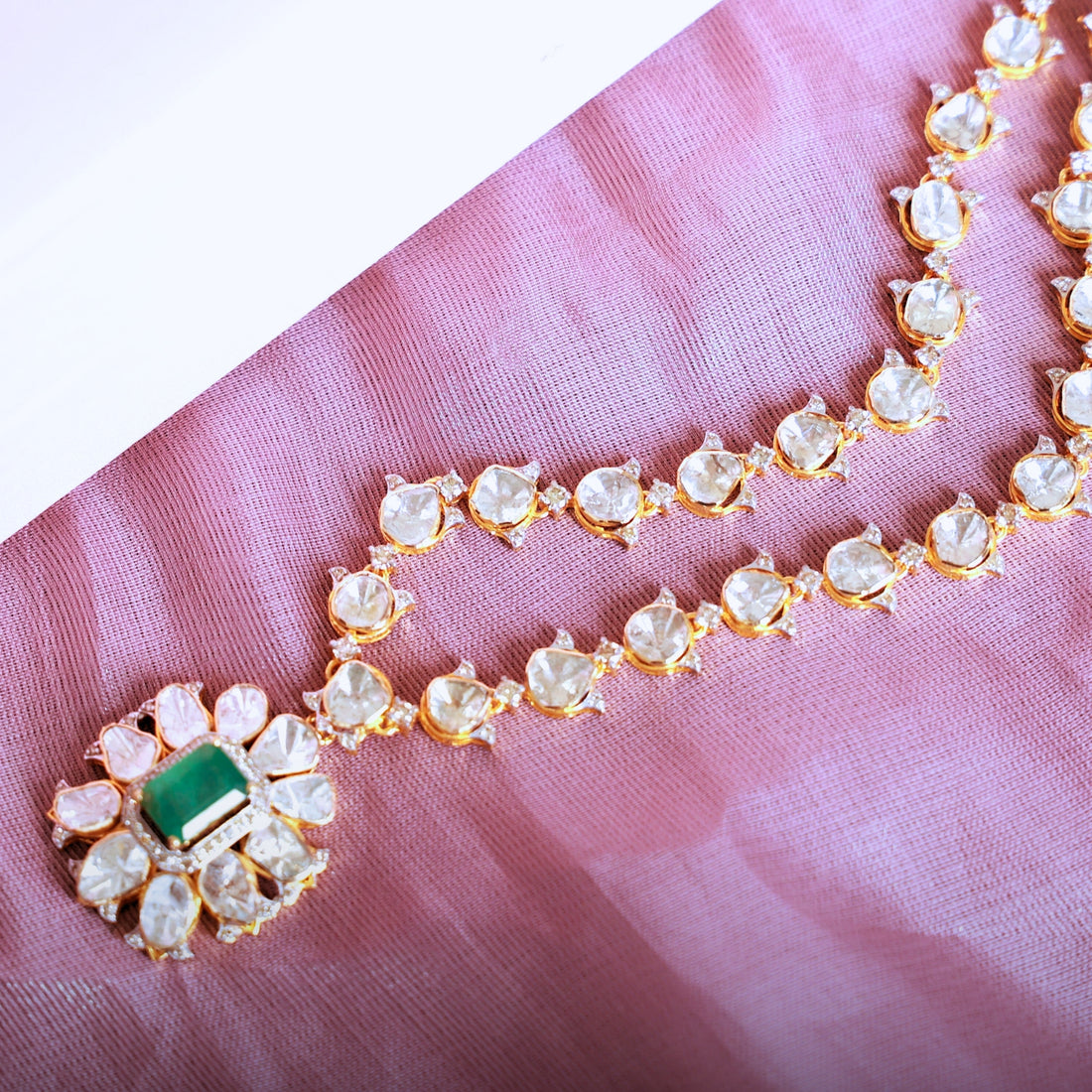 Saanvi Polki And Diamond Necklace