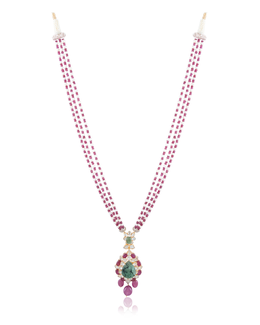 Ivy Polki And Diamond Bead Pendant