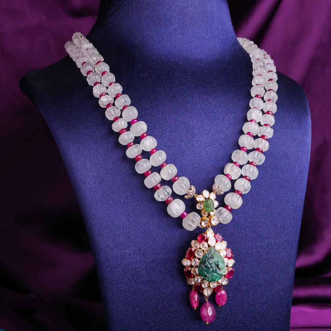 Seema Polki And Diamond Bead Pendant