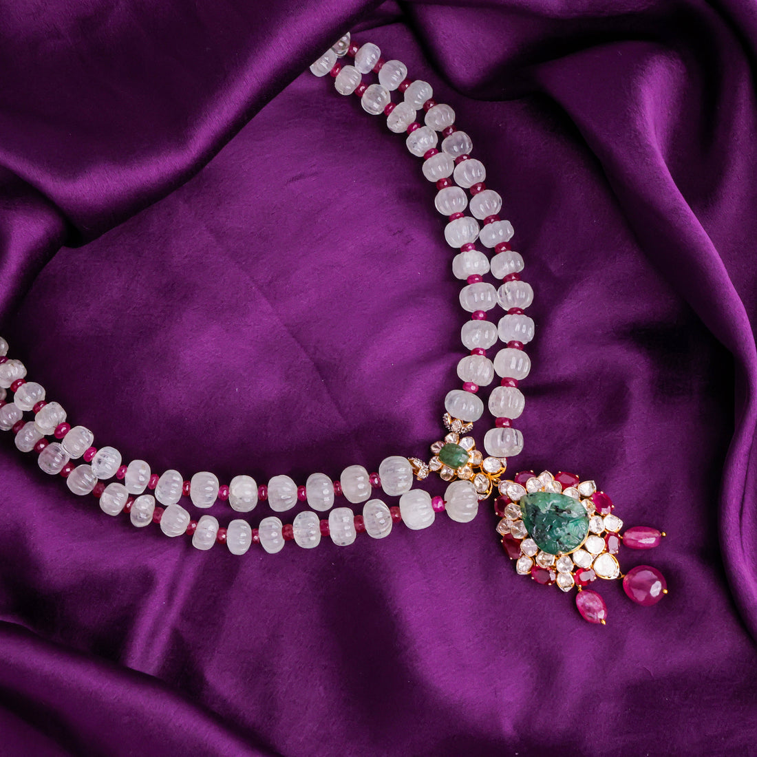 Seema Polki And Diamond Bead Pendant