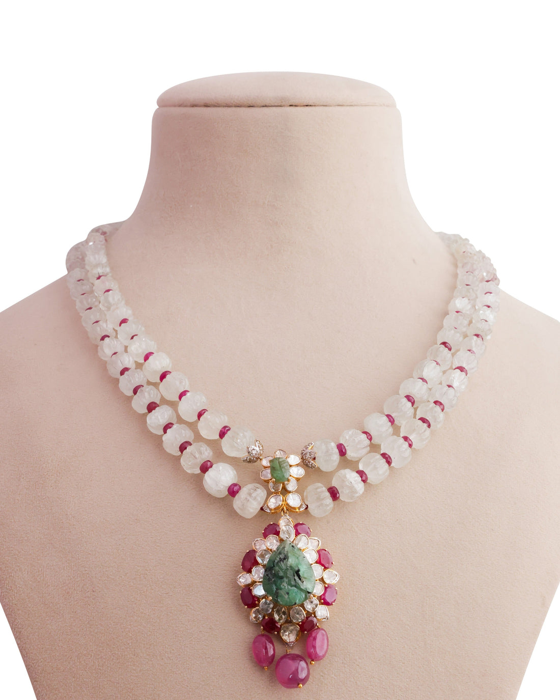 Seema Polki And Diamond Bead Pendant