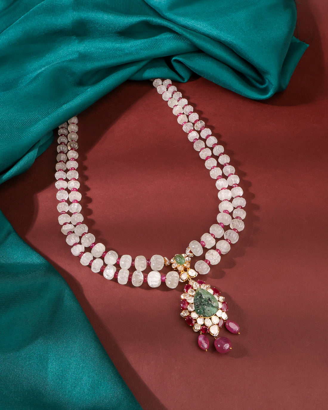Seema Polki And Diamond Bead Pendant