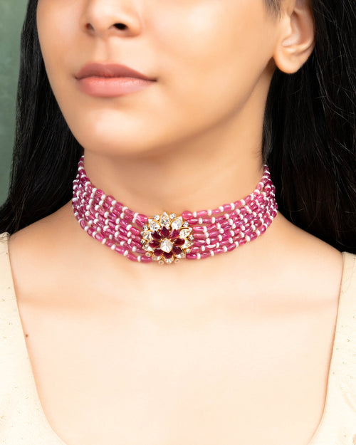 Nimra Polki And Diamond Necklace