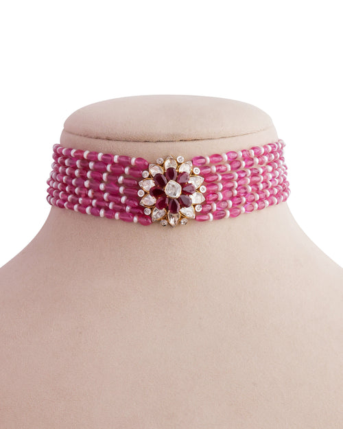 Nimra Polki And Diamond Necklace