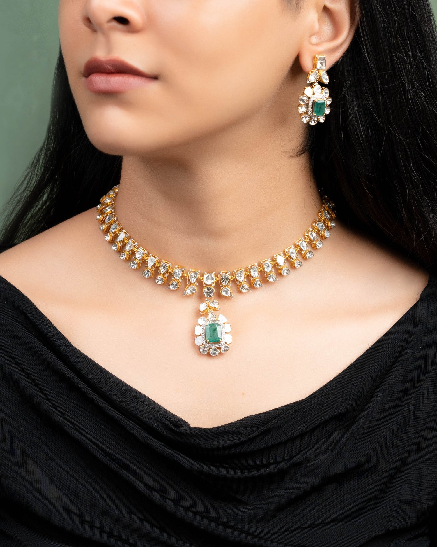 Tiya Polki And Diamond Necklace