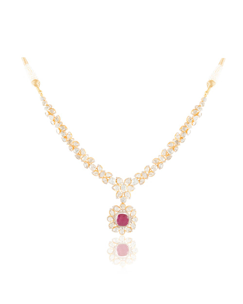 Neyha Polki And Diamond Necklace