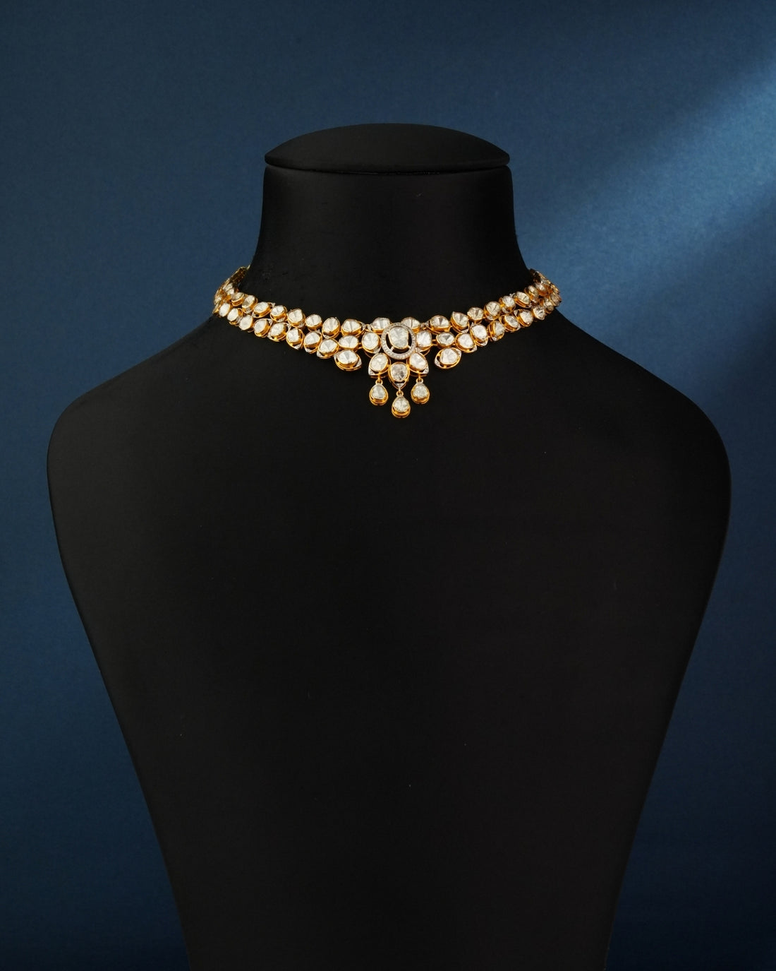 Zinat Polki And Diamond Necklace