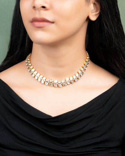 Rishu Polki And Diamond Necklace