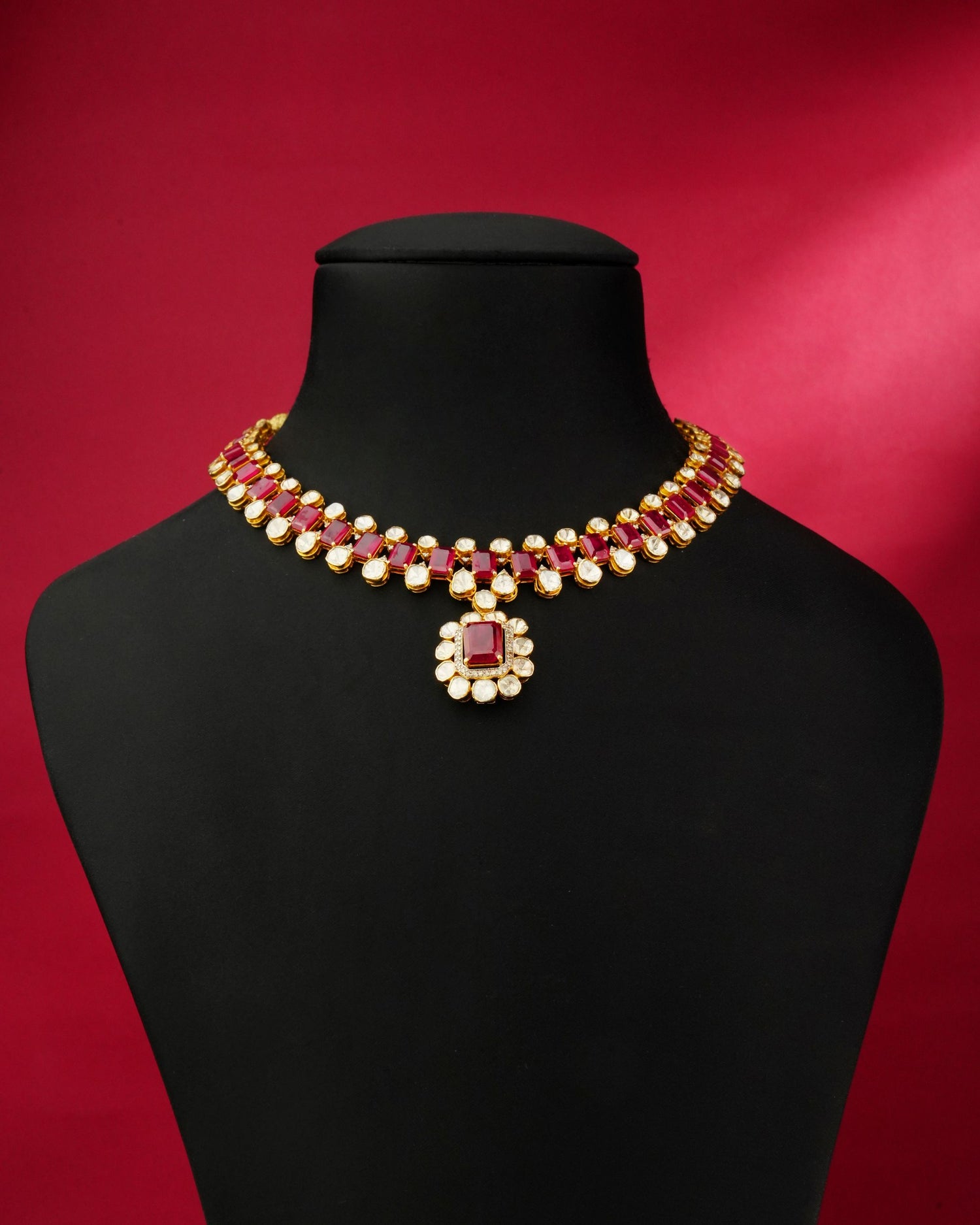 Saba Polki And Diamond Necklace